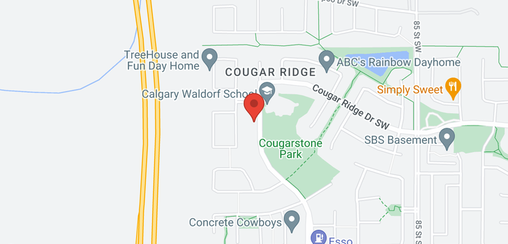 map of 544 Cougar Ridge Drive SW
